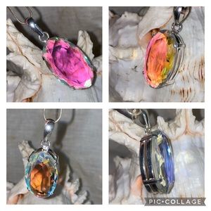 Sparkly Rainbow Mystic Topaz statement Pendant